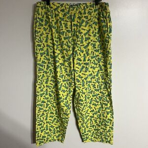 Vintage Gumby Pajama PJ Pants Men's Size XL 90s AOP Cartoon Yellow & Green